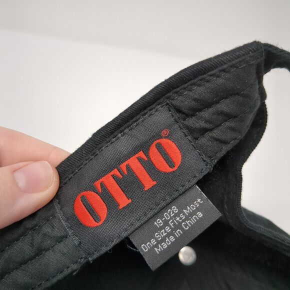 US Ecology Slideback Hat Black One Size Adjustable Embroidered 6 Panel Otto - Picture 8 of 9